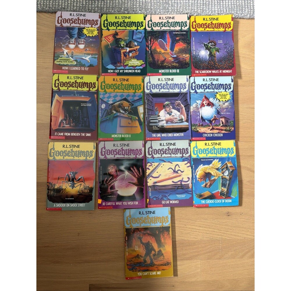 Vintage 1990s R. L. Stine Goosebumps Books Lot of 13 All First Printing Perfect